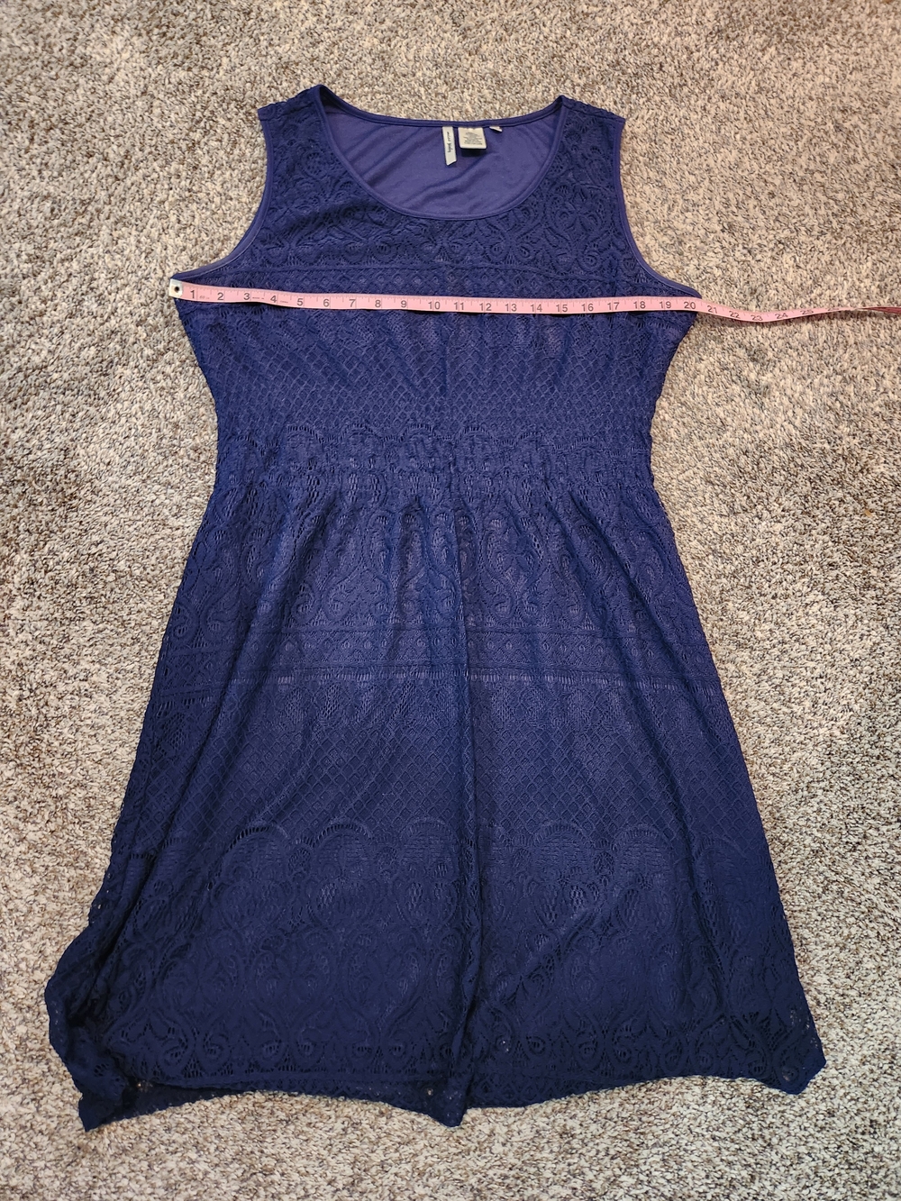 Miss Pinky Navy Lace Tank Dress